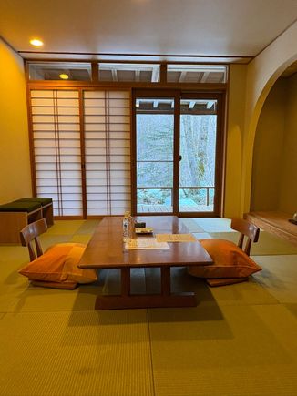 What a place - a bedroom, lounge, patio and view 