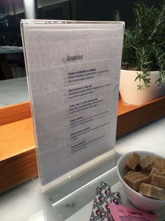Lunch menu