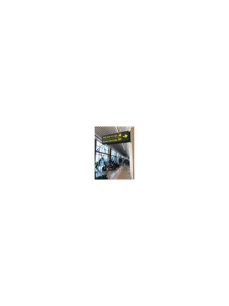 Hints on the main corridor of the terminal