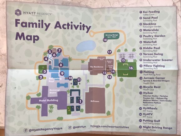 Hyatt Regency Yogjakarta grounds map