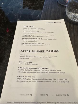 Dessert menu DFW FFD