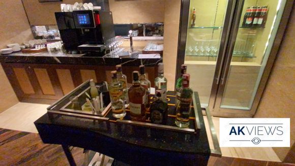 Liquor options at Grand Club Lounge