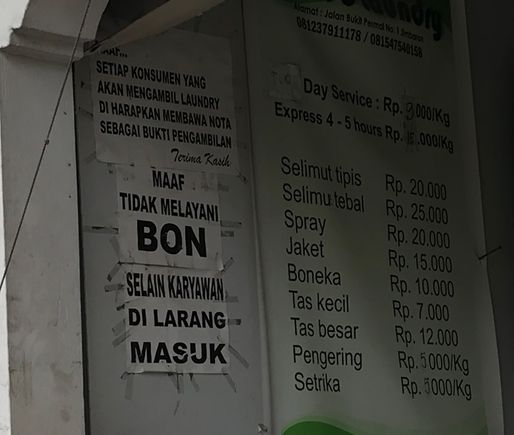 Pricing coco laundry