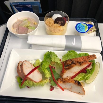 Band 2 Dinner: May 2019 - Vitello Tonnato, Chicken Tikka salad with tzatziki 