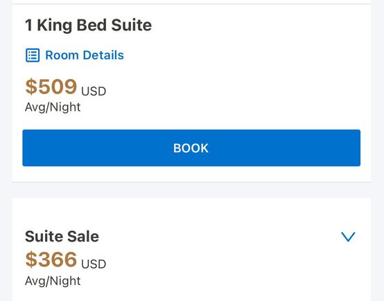Not 50% off but a decent rate for a suite perhaps vs a regular room? No idea how nice they are however. 
