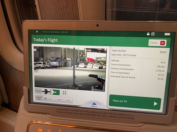 A look outside while preparing for push back 