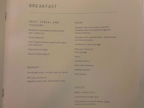 QF2 food menu