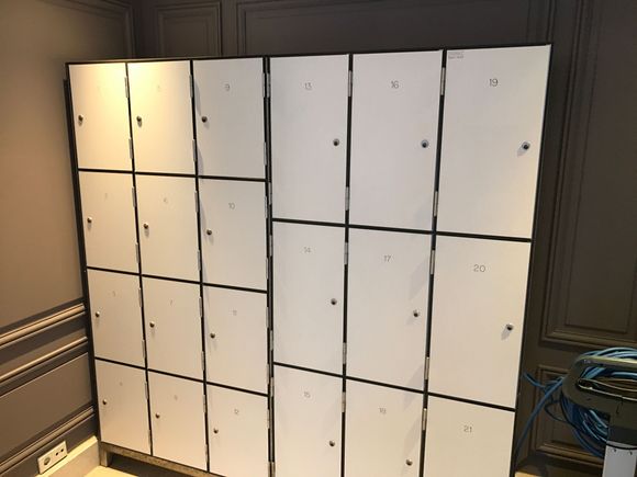 Lockers are available, ask a key from the attendant