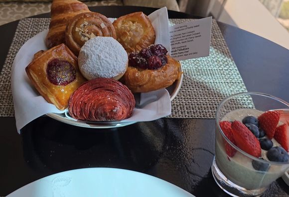 The basket of nine pastries at Conrad Abu Dhabi
