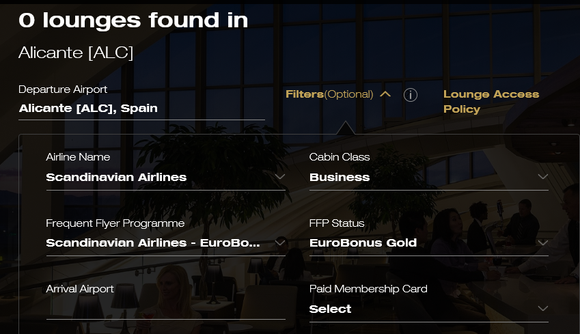Lounge Finder Filtered 