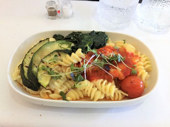 This was the second meal that popped on my tray after ordering the mushroom ravioli...not looking very ravioli to me even if the crew insisted so...