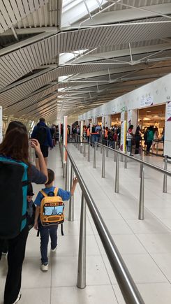 The lane for security, it went reasonable fast about 15 min wait till i reached passport control...... nudescope took a while on some curvy shaped persons but fortunately not many bags to secondary