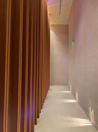 Corridor leading to the spa