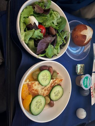 App & salad served separately from main