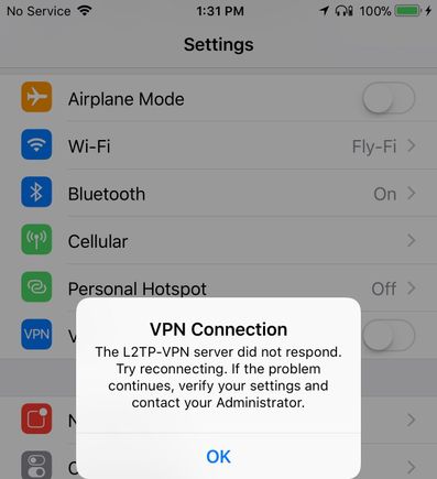 No more VPN on FlyFi :(