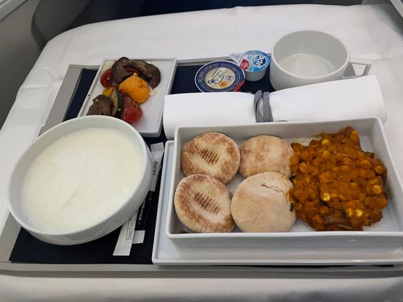 Daal and pita bread pre-arrival meal
