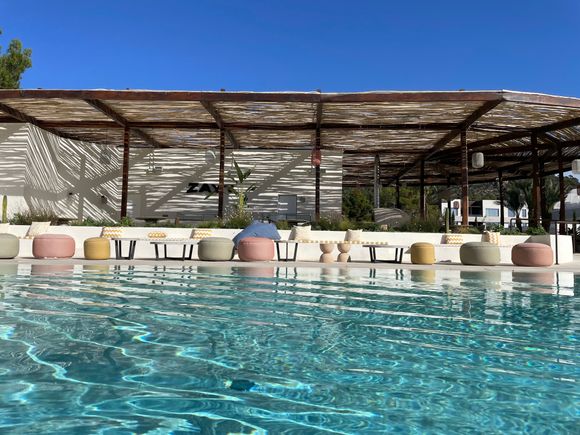First pool area - Zayt Pool and restaurant bar