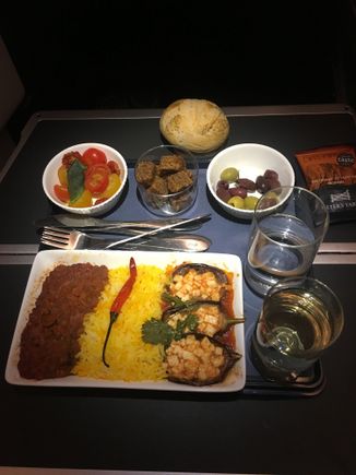 Asian vegetarian SPML on rtn leg from MAD to LHR one evening a few days ago. 