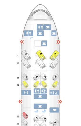 Seating towards the pointy end of a Cathay 777-300ER (from SeatGuru)