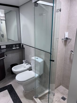 Separate shower with great water pressure