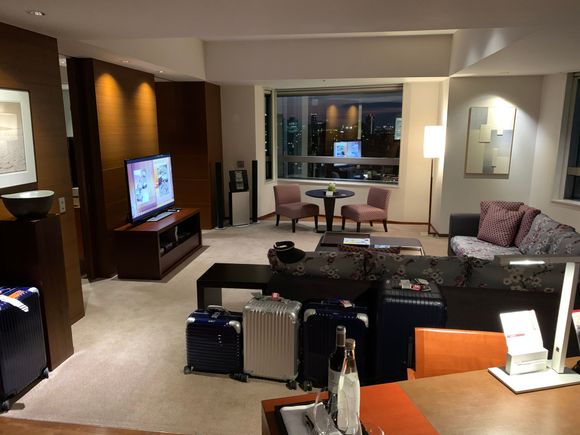 A really beautiful suite, and they just delivered our luggage
