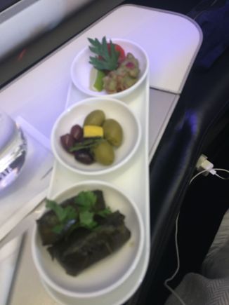 VLML pre-ordered amuse-bouche. LHR - JFK. First. 2Aug