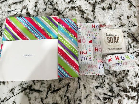 Wrapped gifts from Mystery Florida Santa