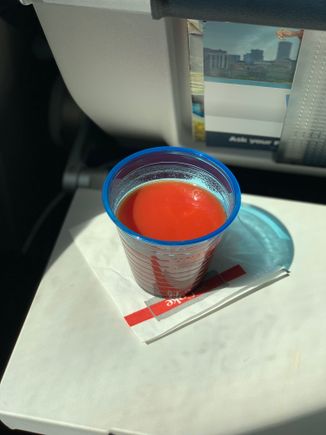 Tomato juice when flying