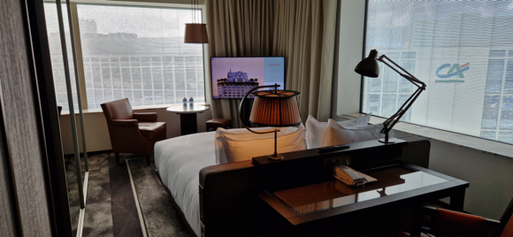 It feels as if you’re sleeping right in the middle of a curated exhibition, whether it was dreamed up by Manfred Heler or designed by Philippe Starck.