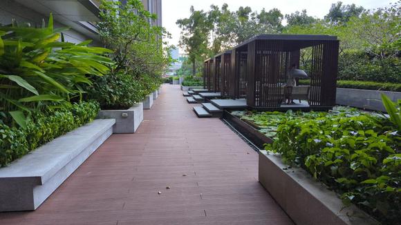Outdoor area near pool