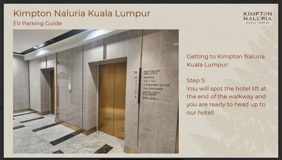 this is the EV parking guide hotel sent me. Please do not follow this guide, because hotel cannot waive parking fee RM40/day