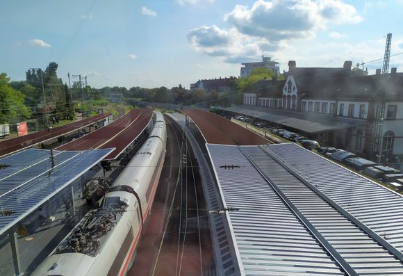 Rejoining my train at station 