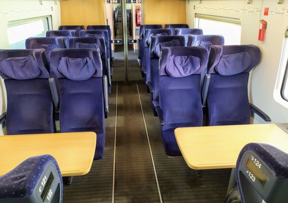 2nd class on a DB German rail InterCity train 