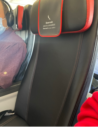 The reserved middle seat in rows 1-3