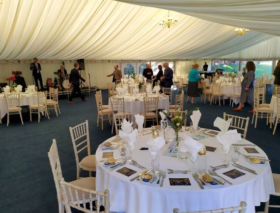 The Old Wellensians reunion dinner in the marquee on the Cedars lawn, before it filled up with guests - for me, the 40th anniversary since leaving the school 