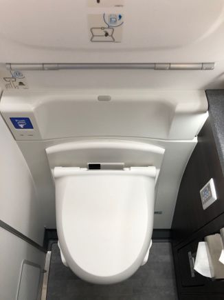 I've always wondered if anyone's actually brave enough to use the bidet feature on a Japanese Airline toilet. I am not!