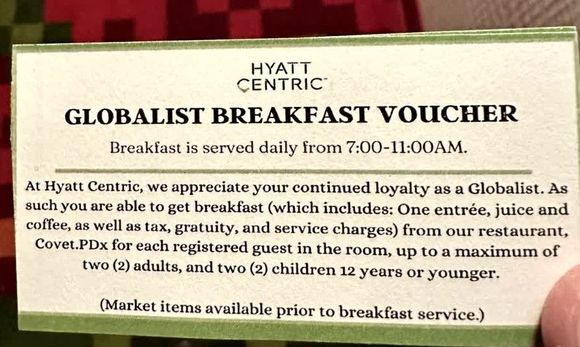 Globalist Breakfast Voucher