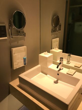 Nice sink but no counter space! 