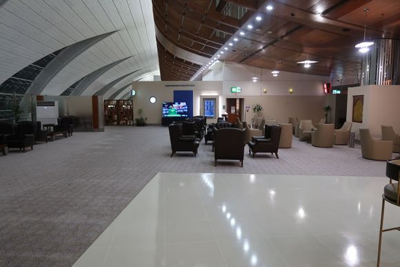 OK, I may have lied on the 6 armchairs portion.  But this is literally all the non-dining seating area in the reserved F area.
