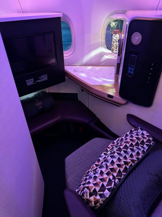 Seat 1K across the aisle was empty 