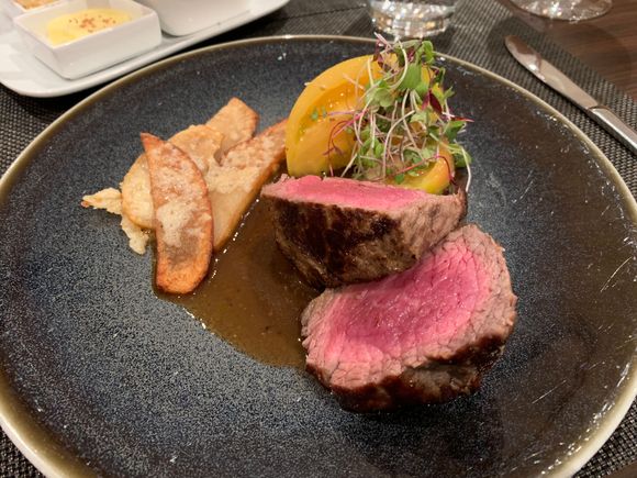 Steak. medium rare.
