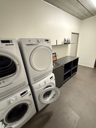 The self-washing facilities are really an added bonus. They do not appear to be chargeable. I did not see any possibility to buy single-load detergent, but also did not ask at reception.
