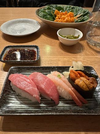 Fattest tuna belly, sweet shrimp, northern coast Uni.