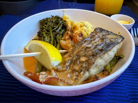 Seared barramundi fish filet