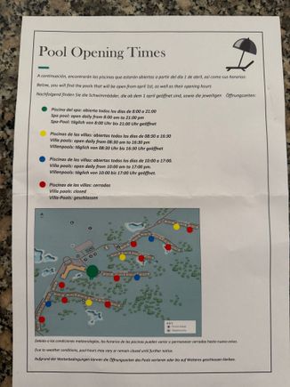Pool closures and opening hours informaiton