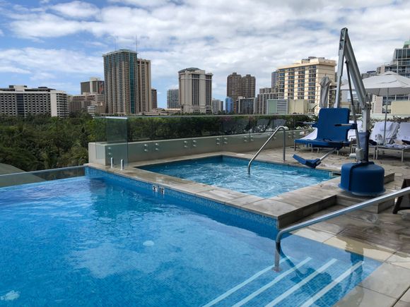 Ewa Tower pool and Jacuzzi. 