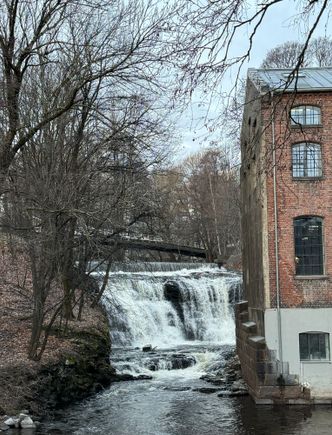 waterfall near campus