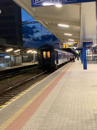 Not my carriages. These had arrived from Hummené and were waiting for the ones starting in Kosice to be coupled.