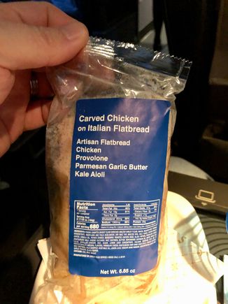 I wasn't hungry but wanted to check out the "Carved Chicken" version of this mornings blue label sandwich.  Didn't try it so I don't know if it tasted better than it looked. 