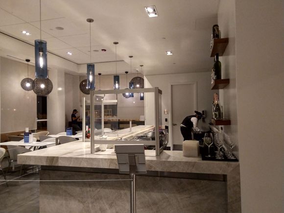 Bar area with one way flow 